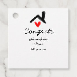 Gefeliciteerd nieuwe huiseigenaar onroerend goed i bedankjes labels