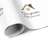 Gefeliciteerd nieuwe huiseigenaar onroerend goed i cadeaupapier (Rol Hoek)