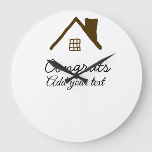 Gefeliciteerd nieuwe huiseigenaar onroerend goed i grote klok