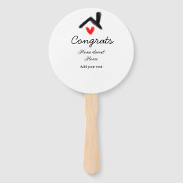 Gefeliciteerd nieuwe huiseigenaar onroerend goed i handwaaier