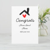 Gefeliciteerd nieuwe huiseigenaar onroerend goed i kaart (Staand voorkant)