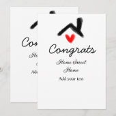 Gefeliciteerd nieuwe huiseigenaar onroerend goed i kaart (Voorkant / Achterkant)