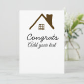 Gefeliciteerd nieuwe huiseigenaar onroerend goed i kaart (Staand voorkant)