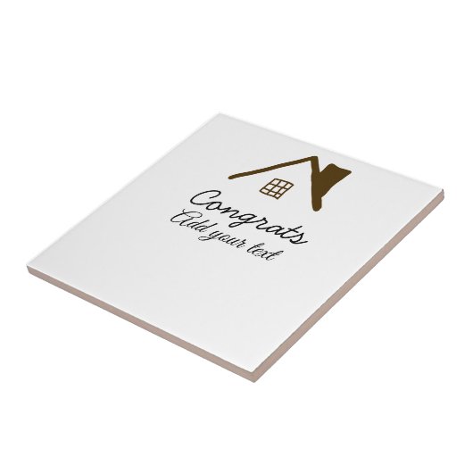 Gefeliciteerd nieuwe huiseigenaar onroerend goed i tegeltje (Zijkant)