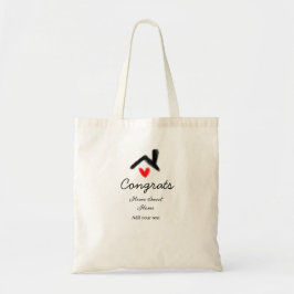 Gefeliciteerd nieuwe huiseigenaar onroerend goed i tote bag