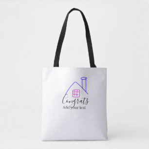 Gefeliciteerd nieuwe huiseigenaar onroerend goed i tote bag