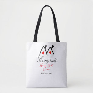 Gefeliciteerd nieuwe huiseigenaar onroerend goed i tote bag