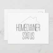 Gefeliciteerd Nieuwe Huiseigenaar Vastgoed Briefkaart (Voorkant / Achterkant)