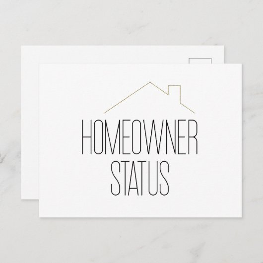 Gefeliciteerd Nieuwe Huiseigenaar Vastgoed Briefkaart (Voorkant / Achterkant)