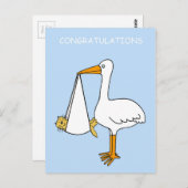 Gefeliciteerd Nieuwe Kat Kitten Cartoon Briefkaart (Voorkant / Achterkant)