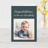 Gefeliciteerd nieuwe kleinkind voor grootouders kaart (Gele Bloem)