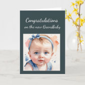 Gefeliciteerd nieuwe kleinkind voor grootouders kaart (Gele Bloem)