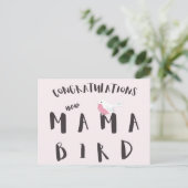 Gefeliciteerd Nieuwe Mama Bird - Fun Quote Briefka Briefkaart (Staand voorkant)
