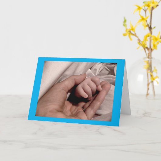 Gefeliciteerd Nieuwe mama en Baby Boy Moederdag Kaart (Gele Bloem)