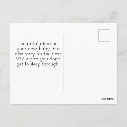 Gefeliciteerd nieuwe moeder briefkaart (Achterkant)