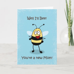 Gefeliciteerd nieuwe moeder, Bumble Bee Kaart