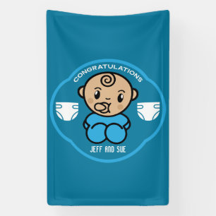 Gefeliciteerd nieuwe ouders baby spandoek