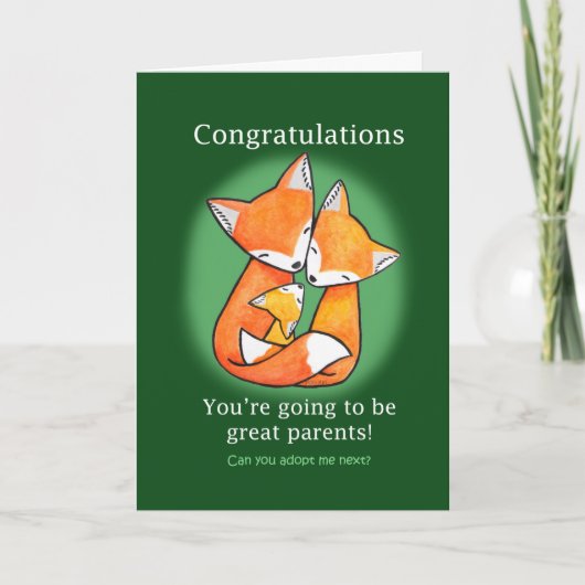 Gefeliciteerd nieuwe ouders Grappig Gefeliciteerd Kaart (Voorkant)