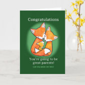 Gefeliciteerd nieuwe ouders Grappig Gefeliciteerd Kaart (Gele Bloem)