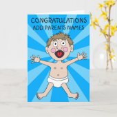 Gefeliciteerd nieuwe ouders Kaart (Gele Bloem)