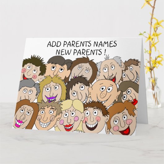 Gefeliciteerd nieuwe ouders kaart (Gele Bloem)