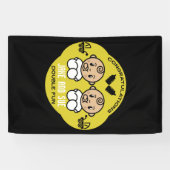 Gefeliciteerd nieuwe ouders van een tweeling spandoek (Horizontaal)