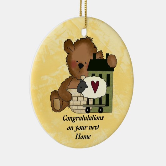 Gefeliciteerd Nieuwe startpagina Keramisch Ornament (Rechts)