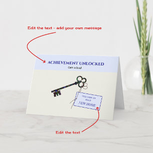 Gefeliciteerd Nieuwe Thuis voor Gamer bewerkbare k Kaart