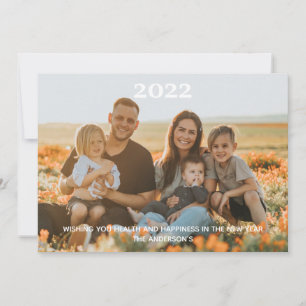 Gefeliciteerd Nieuwjaar Persoonlijke Witte Typogra Feestdagenkaart