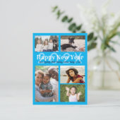 Gefeliciteerd, nieuwjaarsgroet van de multi-fotose feestdagenkaart (Staand voorkant)