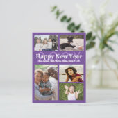 Gefeliciteerd, nieuwjaarsgroet van de multi-fotose feestdagenkaart (Staand voorkant)