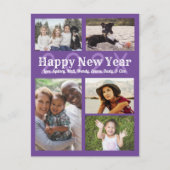 Gefeliciteerd, nieuwjaarsgroet van de multi-fotose feestdagenkaart (Voorkant)