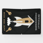 Gefeliciteerd, nu echt huiseigenaar spandoek (Horizontaal)