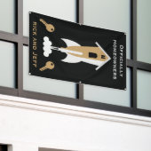 Gefeliciteerd, nu echt huiseigenaar spandoek (Buitenkant Gebouw)