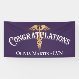 Gefeliciteerd, Nurse LVN RN Medical Afstuderen Spandoek