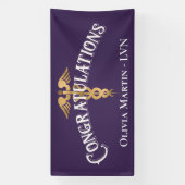 Gefeliciteerd, Nurse LVN RN Medical Afstuderen Spandoek (Verticaal)