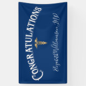 Gefeliciteerd Nurse Practitioner Medical Blue Spandoek (Verticaal)