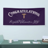 Gefeliciteerd Nurse Practitioner Medical Paarse Spandoek (Beurs)