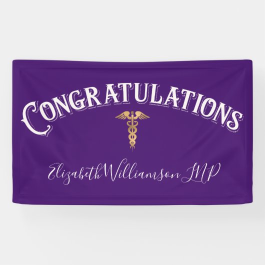 Gefeliciteerd Nurse Practitioner Medisch Afstudeer Spandoek (Horizontaal)