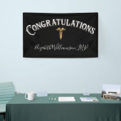 Gefeliciteerd Nurse Practitioner Medisch Elegant Spandoek (Beurs)