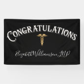 Gefeliciteerd Nurse Practitioner Medisch Elegant Spandoek (Horizontaal)