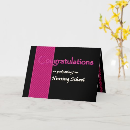 Gefeliciteerd - Nursing School Afstuderen Kaart (Gele Bloem)