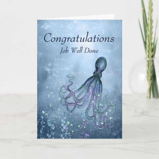 Gefeliciteerd Octopus Kon Je Knuffelen Kaart (Voorkant)