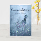 Gefeliciteerd Octopus Kon Je Trouwdag Vieren Kaart (Gele Bloem)