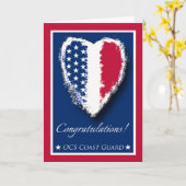 Gefeliciteerd, officieren kandidaten school, kustw kaart (Gele Bloem)