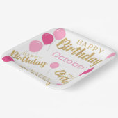 Gefeliciteerd oktober Birthdays Paper Bord (Gebogen)