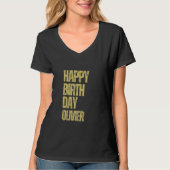 Gefeliciteerd Olivier t - shirts  Retro (Voorkant)