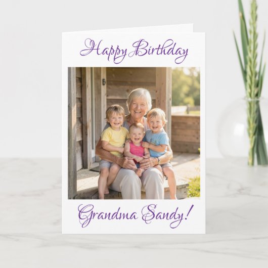 Gefeliciteerd Oma Foto Sjabloon Persoonlijk (Voorkant)