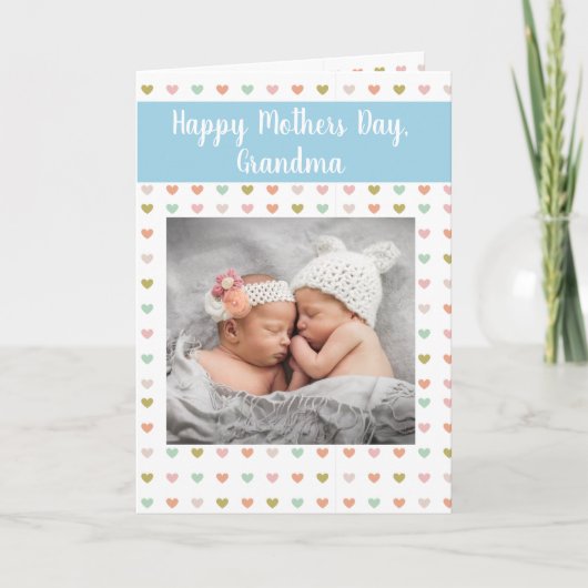 Gefeliciteerd oma nieuwe baby feestdagen kaart (Voorkant)