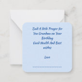 Gefeliciteerd oma verjaardag notitiekaartje (Achterkant)